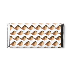 Cute Sparrow Bird Cartoon Hershey Bar Favors