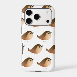 Cute Sparrow Bird Cartoon iPhone 17 Pro Case