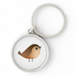 Cute Sparrow Bird Cartoon  Keychain