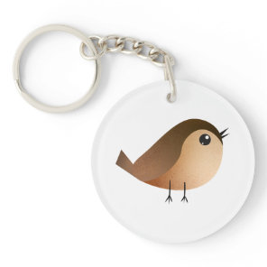 Cute Sparrow Bird Cartoon Keychain