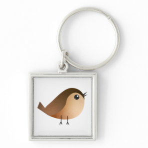 Cute Sparrow Bird Cartoon Keychain