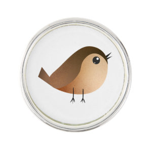 Cute Sparrow Bird Cartoon  Lapel Pin