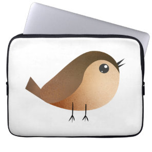 Cute Sparrow Bird Cartoon Laptop Sleeve