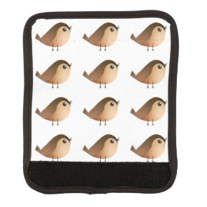 Cute Sparrow Bird Cartoon Luggage Handle Wrap