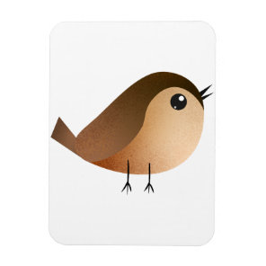 Cute Sparrow Bird Cartoon Magnet