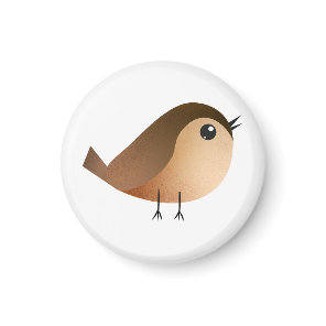 Cute Sparrow Bird Cartoon  Magnet