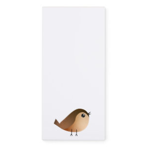 Cute Sparrow Bird Cartoon  Magnetic Notepad