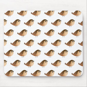 Cute Sparrow Bird Cartoon Mouse Pad