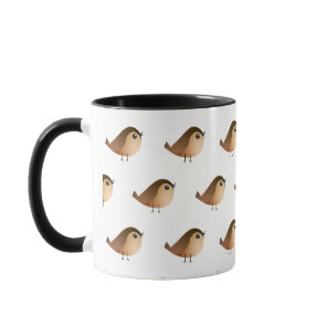 Cute Sparrow Bird Cartoon Mug