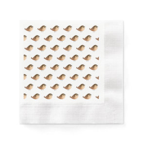 Cute Sparrow Bird Cartoon Napkins
