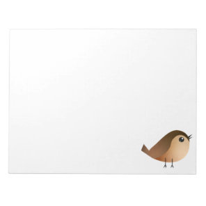 Cute Sparrow Bird Cartoon Notepad