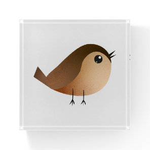 Cute Sparrow Bird Cartoon Paperweight