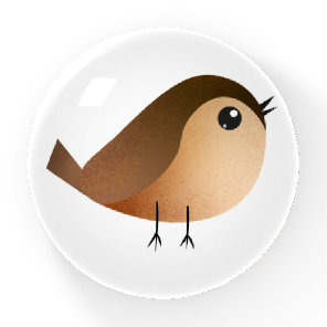 Cute Sparrow Bird Cartoon  Paperweight