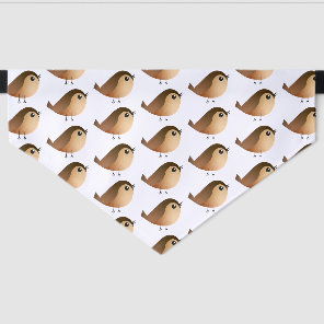 Cute Sparrow Bird Cartoon Pet Bandana Collar