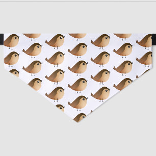 Cute Sparrow Bird Cartoon Pet Bandana Collar