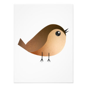 Cute Sparrow Bird Cartoon Photo Print