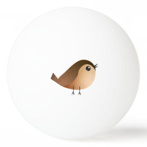Cute Sparrow Bird Cartoon Ping Pong Ball