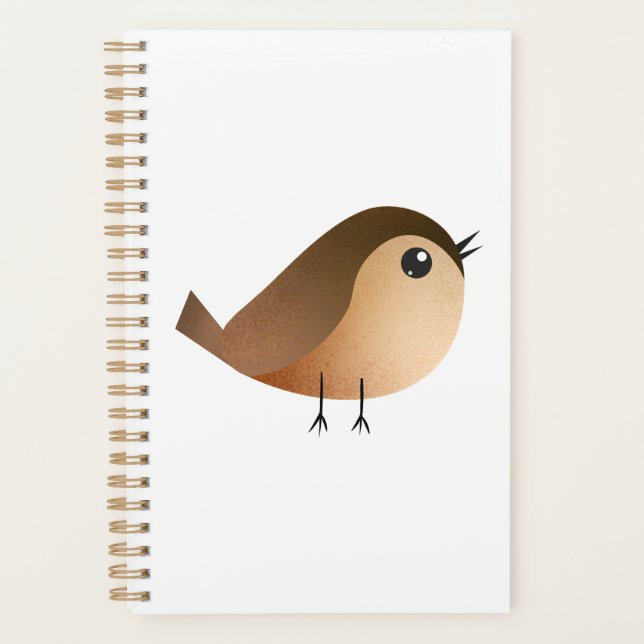 Cute Sparrow Bird Cartoon  Planner (Front)