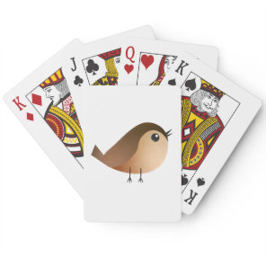 Cute Sparrow Bird Cartoon Poker Cards