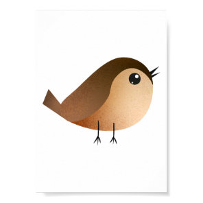 Cute Sparrow Bird Cartoon  Poster