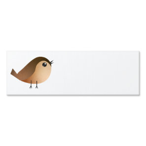 Cute Sparrow Bird Cartoon Sign