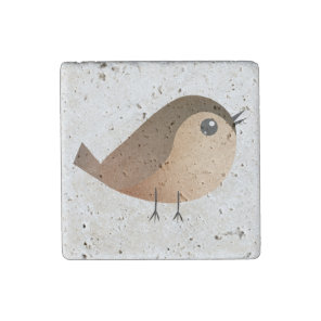 Cute Sparrow Bird Cartoon Stone Magnet