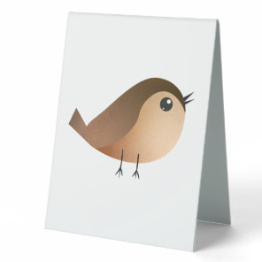 Cute Sparrow Bird Cartoon Table Tent