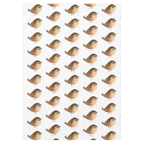 Cute Sparrow Bird Cartoon Tablecloth