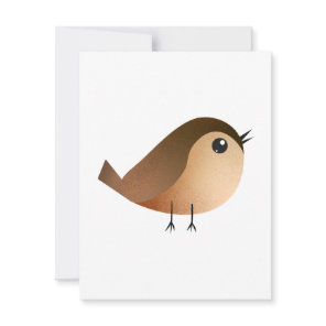 Cute Sparrow Bird Cartoon  Thank You Card