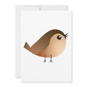 Cute Sparrow Bird Cartoon Thank You Card