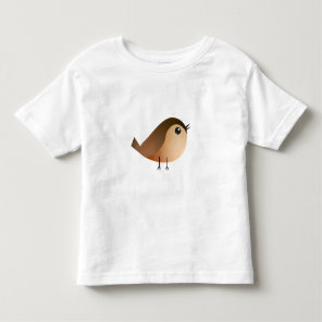 Cute Sparrow Bird Cartoon Toddler T-shirt