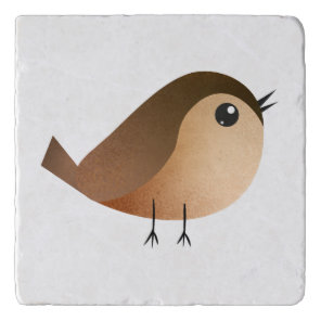 Cute Sparrow Bird Cartoon Trivet