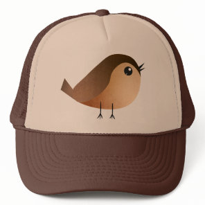 Cute Sparrow Bird Cartoon Trucker Hat
