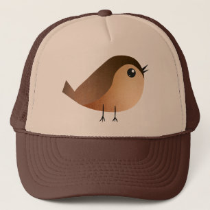 Cute Sparrow Bird Cartoon Trucker Hat