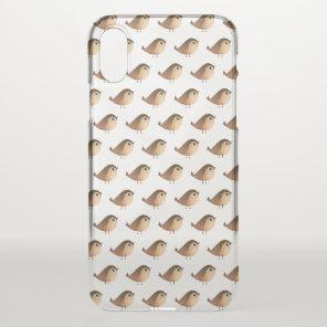 Cute Sparrow Bird Cartoon iPhone XS Case