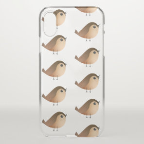 Cute Sparrow Bird Cartoon iPhone X Case
