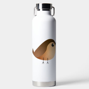 Cute Sparrow Bird Cartoon Water Bottle