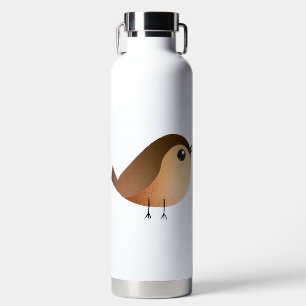 Cute Sparrow Bird Cartoon Water Bottle