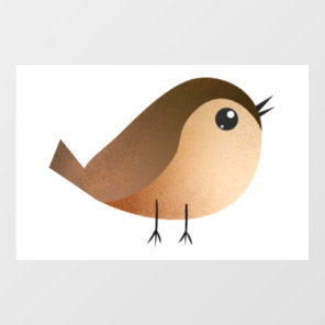 Cute Sparrow Bird Cartoon Window Cling