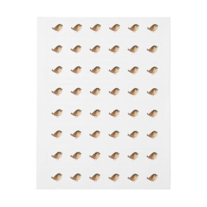Cute Sparrow Bird Cartoon Wrap Around Label