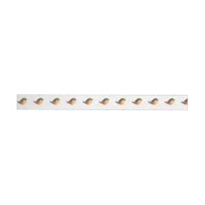 Cute Sparrow Bird Cartoon Wrap Around Label