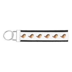Cute Sparrow Bird Cartoon Wrist Keychain