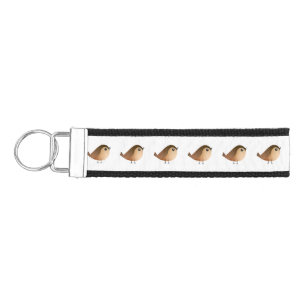 Cute Sparrow Bird Cartoon Wrist Keychain