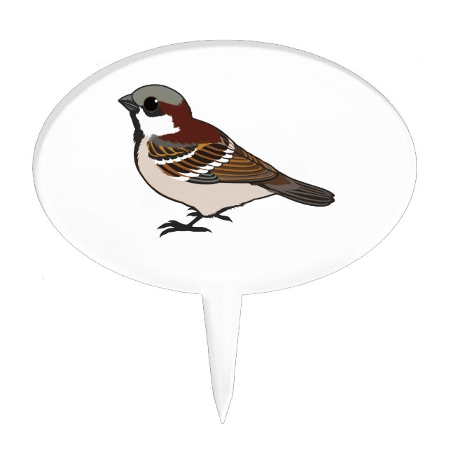 Cute sparrow cake topper (Front)