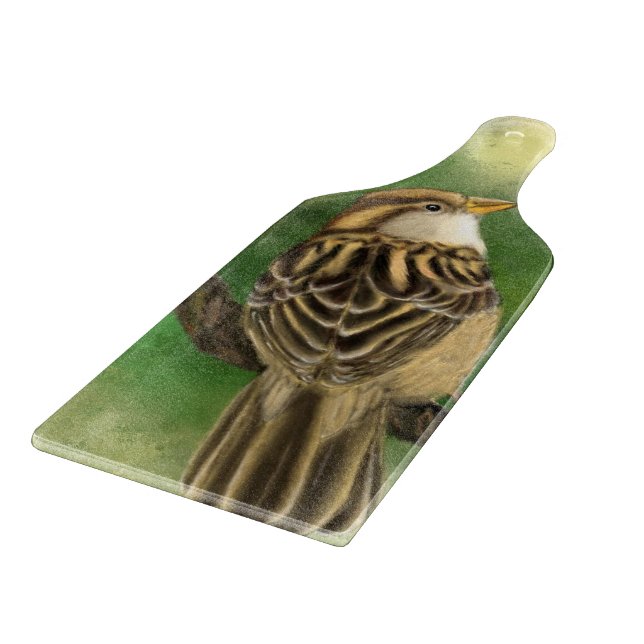 Cute Sparrow Cutting Board (Corner)