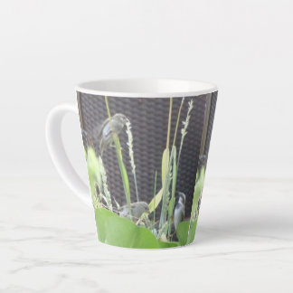 Cute Sparrows in Garden Latte Mug