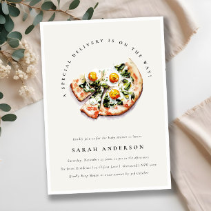Cute Special Delivery Pizza Baby Shower Party Invitation