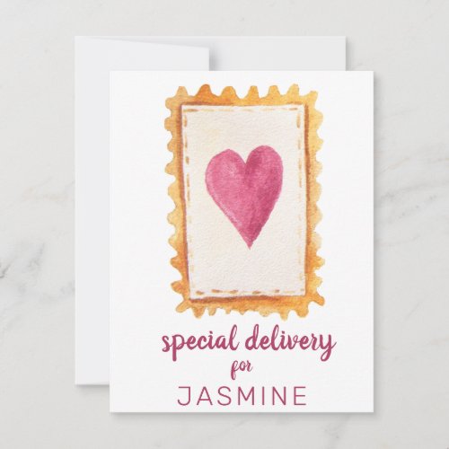 Cute Special Delivery Valentines Day Holiday Card