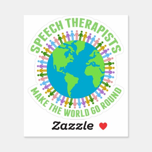 Cute Speech Therapist World SLP Sticker