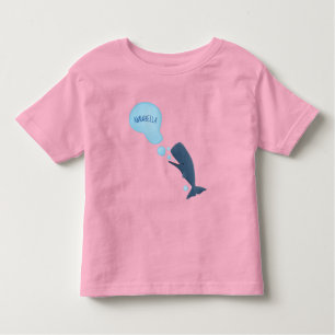 Cute sperm whale blowing bubbles cartoon toddler t-shirt